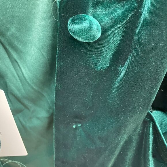 NEW BloomChic velvet Green 2 button blazer 14/16 NWT Flaw - Picture 3 of 7